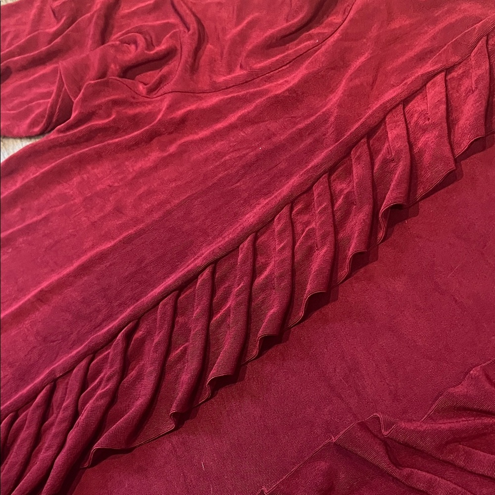 Chico's Elegant Burgundy Women's Stretch Open Front cardigan size 4 - Picture 3 of 6